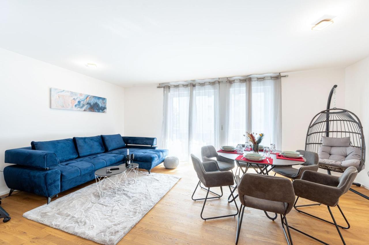 Lit Living: Luxus - Box Spring - Parking - Terrace Apartman Ludwigshafen am Rhein Kültér fotó